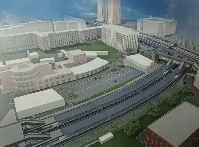 Визуализация из проекта, представленного в сентябре 2023 года, Открытие станции МЦД-1 «Дмитровская» перенесли на 2025 год
