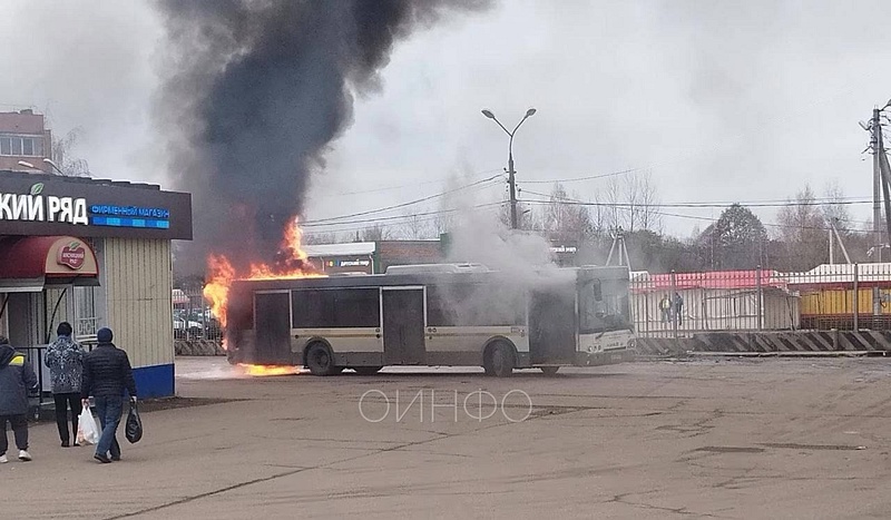 Автобус одинцовского филиала «Мострансавто» сгорел на автостанции в Рузе, Ноябрь