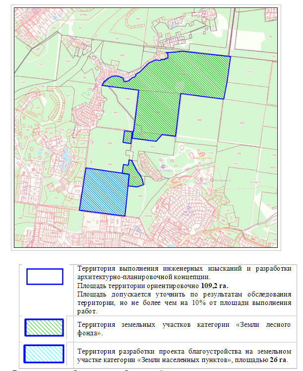 Территория проектирования для благоустройства лесопарковой зоны вблизи деревни Маслово в Одинцовском округе, Май
