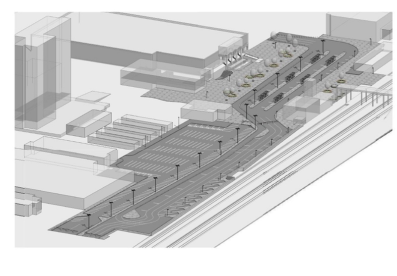 Аксометрический вид, Стартовала реконструкция привокзальной площади Одинцово. Проект был представлен в 2019 году
