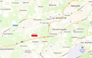 Деревня Ликино на карте, 200 гектаров поля рядом с деревней планируют застроить жильём