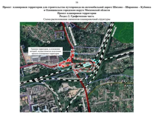 Проект планировки территории для строительства путепровода в Кубинке: схема расположения элементов планировочной структуры