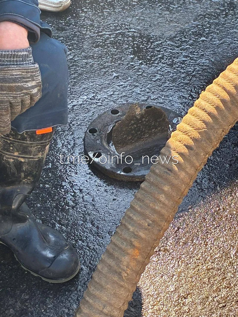 Фланцевая заглушка под пожарный гидрант на привокзальной площади Одинцово, Сентябрь