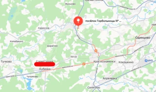 Старый Городок и посёлок Горбольницы № 45 на карте