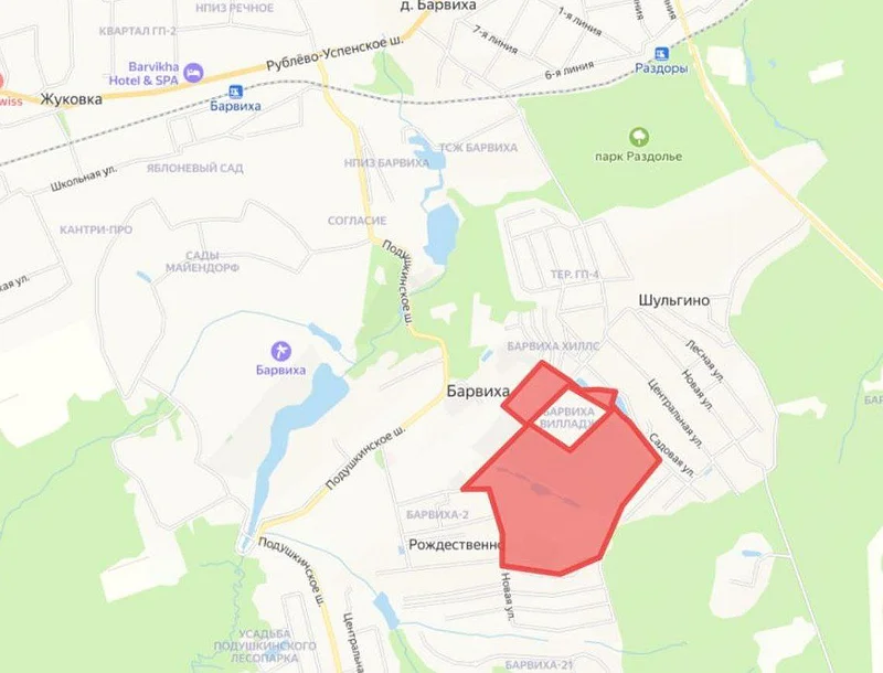 Участок в посёлке Барвиха, отведённый под комплексное развитие территории (КРТ), Декабрь