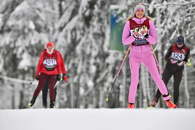 Участницы гонки, 56-я Манжосовская лыжная гонка в Одинцовском парке культуры, спорта и отдыха