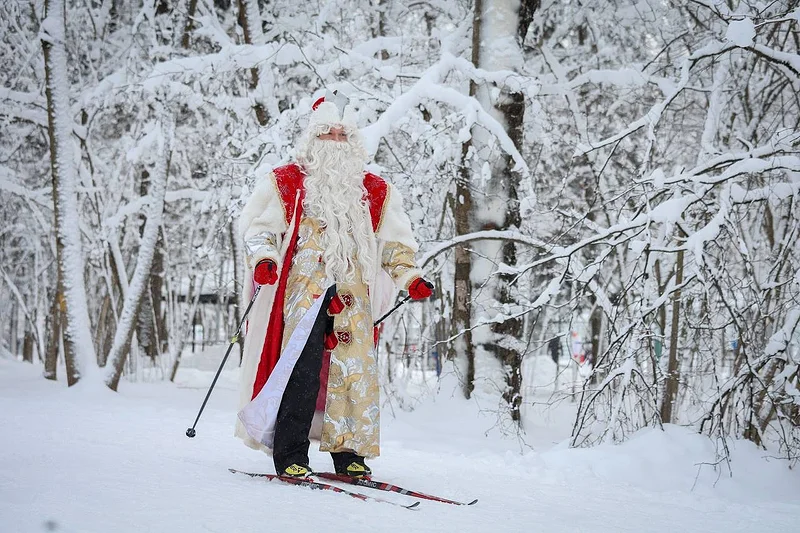 Дед Мороз на лыжне, 56-я Манжосовская лыжная гонка в Одинцовском парке культуры, спорта и отдыха