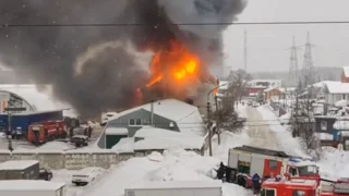 Пожар в Западной промзоне Одинцово, 29 января