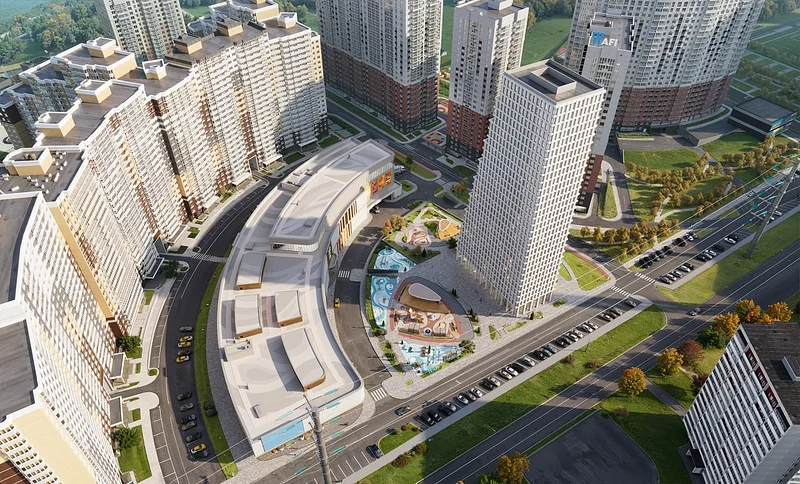 Расположение ТЦ и новой многоэтажки в ЖК, В «Одинбурге» построят ТЦ и многоэтажку на месте обещанного сквера