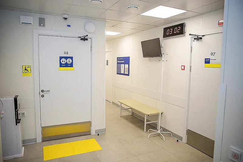 Зона ожидания приёма, туалет, В Одинцовском округе открыли фельдшерский здравпункт. Его построили с применением 3D-печати