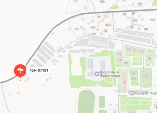 Свалка обозначена красным на карте