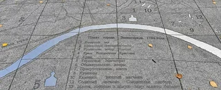 Карта древнего Звенигорода на тротуарной плитке