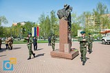 Репетиция марш-парада у памятника Жукову