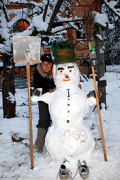 новый снежный друг, Конкурс снеговиков от «Одинцово-ИНФО» и «Позитроники», снеговик, девушка, зима, Nastena