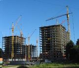 Строится микрорайон 7а. Вид со стороны Можайского шоссе