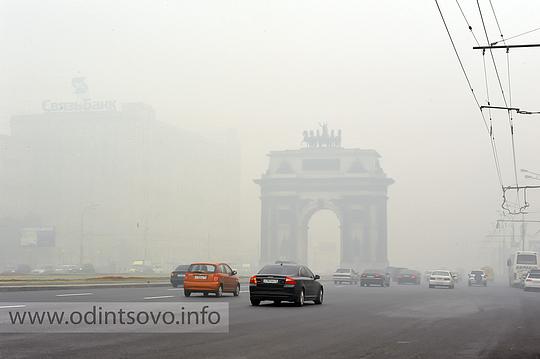 Смог на Кутузовском проспекте, Смог от пожаров торфянников, дым, cмог, wildfire, smog, ando
