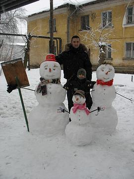 Конкурс снеговиков от «Одинцово-ИНФО» и «Позитроники», снеговики, семья, semen78