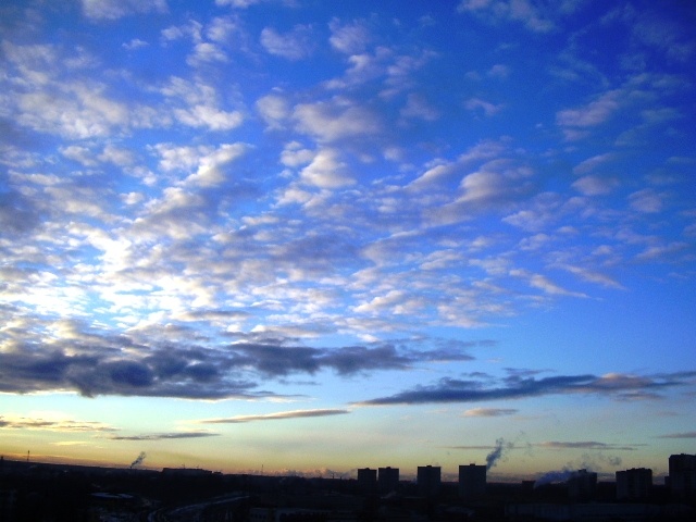 Вид из окна. Вечернее небо, Улицы, Vasilek